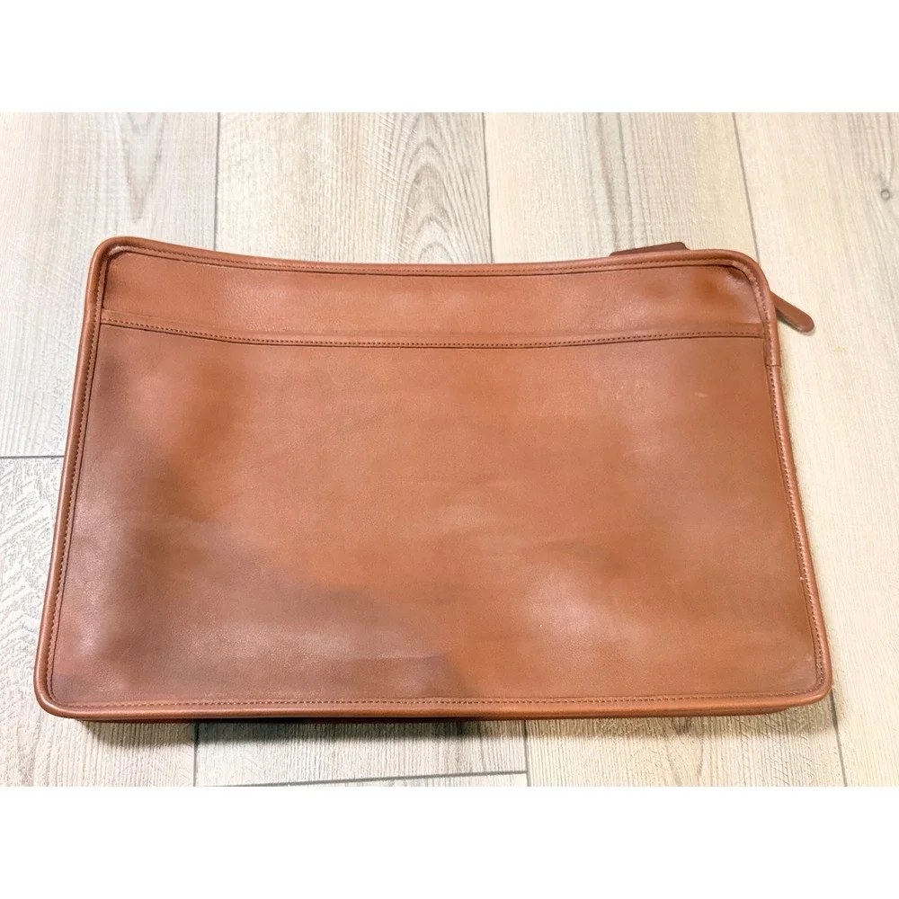Coach Vintage British Tan Leather Portfolio Case Document Bag B7C-5225 USA